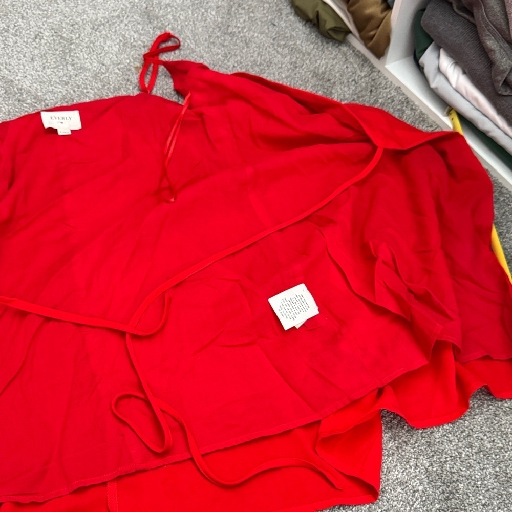 Everly Red Ruffle Super Adjustable Dress - Picture 3 of 4